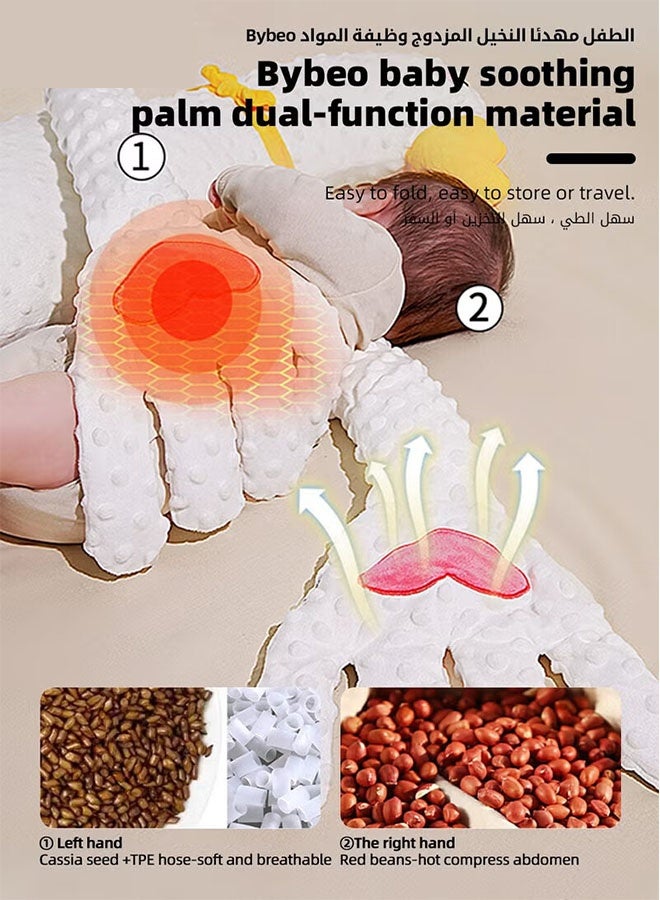 أجريون دمية تهدئة نوم الأطفال بكف مهدئ آلي، 52 أغنية آلاتية للأطفال، وسادة تربيت للمواليد، مهدئ نوم الأطفال، وسادة نوم ورضاعة للأطفال مع جهاز تحكم عن بعد، وسادة إرهاق الرضع لمنع الارتجاج، شكل بطّة لطيف. - Image 3